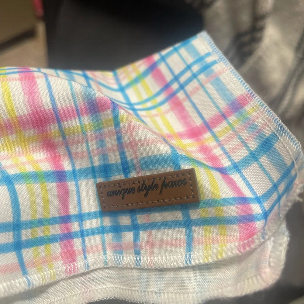 Unique Style Paws Plaid Pet Bandana